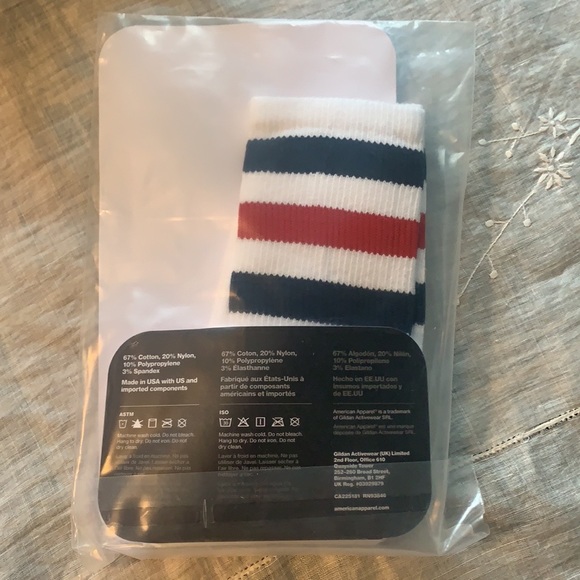 Vintage American Apparel striped sporty knee socks- new - Picture 3 of 5